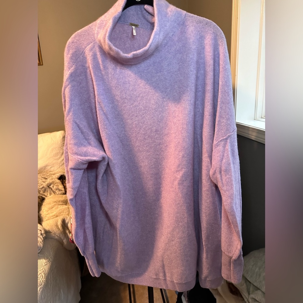 Free people, cashmere ottoman tunic, new with tags lavender size L - Picture 7 of 11